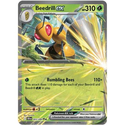 Beedrill ex - 003/086 3 - ME04 Chaos Rising Holofoil