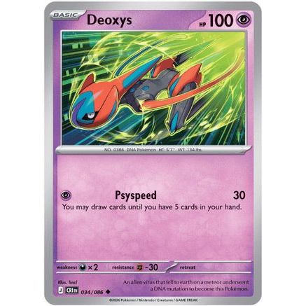 Deoxys - 034/086 34 - ME04 Chaos Rising Reverse Holofoil