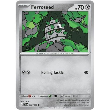 Ferroseed 62 - ME04 Chaos Rising Reverse Holofoil