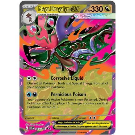 Mega Dragalge ex - 065/086 65 - ME04 Chaos Rising Holofoil