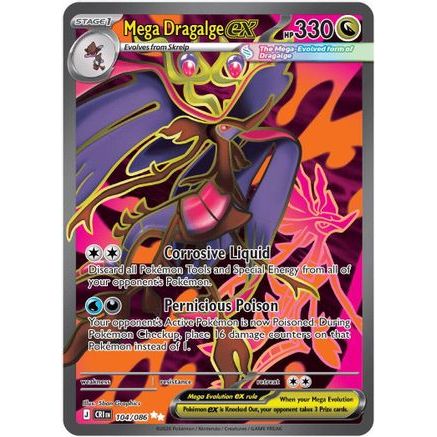 Mega Dragalge ex - 104/086 104 - ME04 Chaos Rising Holofoil