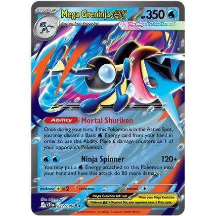 Mega Greninja ex - 022/086 22 - ME04 Chaos Rising Holofoil