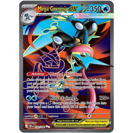 Mega Greninja ex - 100/086 100 - ME04 Chaos Rising Holofoil