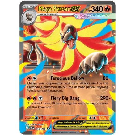 Mega Pyroar ex - 015/086 15 - ME04 Chaos Rising Holofoil