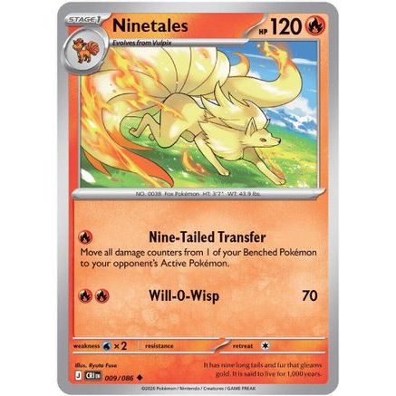 Ninetales 9 - ME04 Chaos Rising Reverse Holofoil