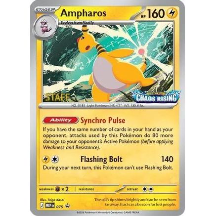Ampharos - 075 [Staff] 75 - ME Mega Evolution Promo Holofoil