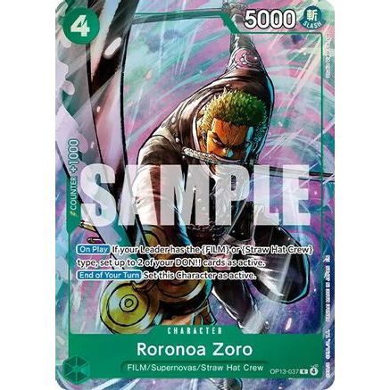 Roronoa Zoro (Premium Card Collection -Best Selection Vol. 6-) (OP13-037) - One Piece Promotion Cards Foil