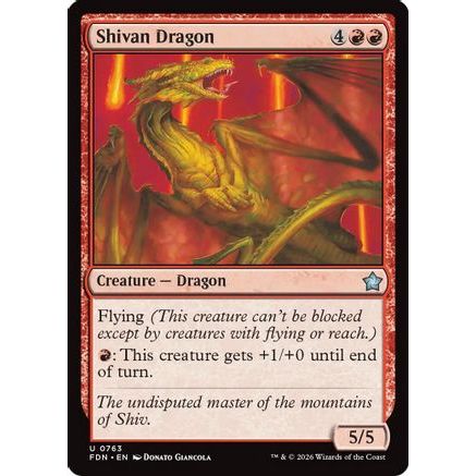 Shivan Dragon (0763) (FDN-763) - Foundations