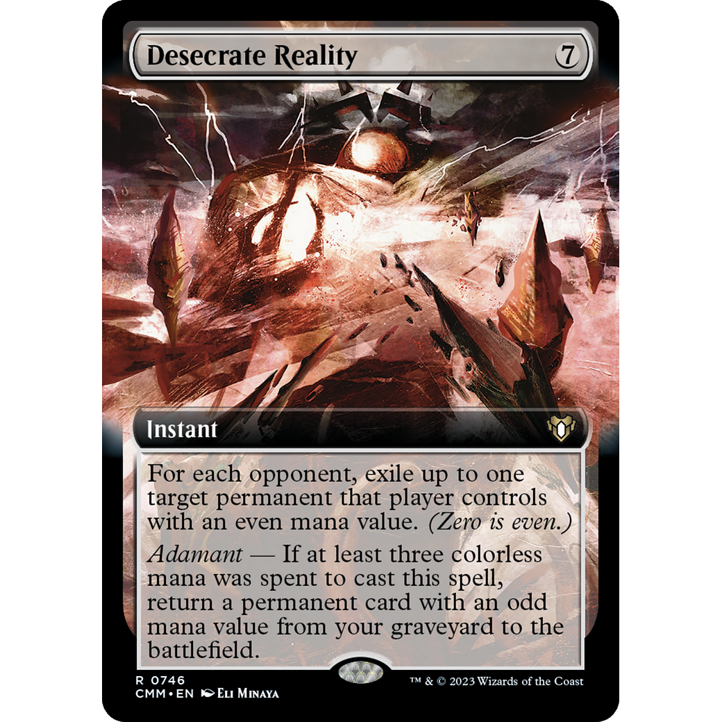 Desecrate Reality (CMM-746) - Commander Masters: (Extended Art) Foil