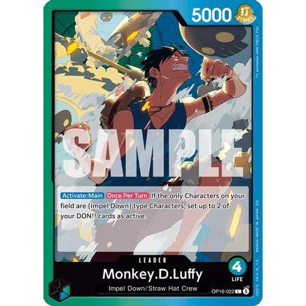 Monkey.D.Luffy (022) (OP16-022) - The Time of Battle