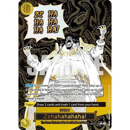 Zehahahahaha! (Alternate Art) (OP16-116) - The Time of Battle Foil