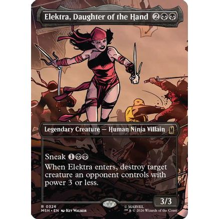 Elektra, Daughter of the Hand (Borderless) (MSH-326) - Marvel Super Heroes Foil