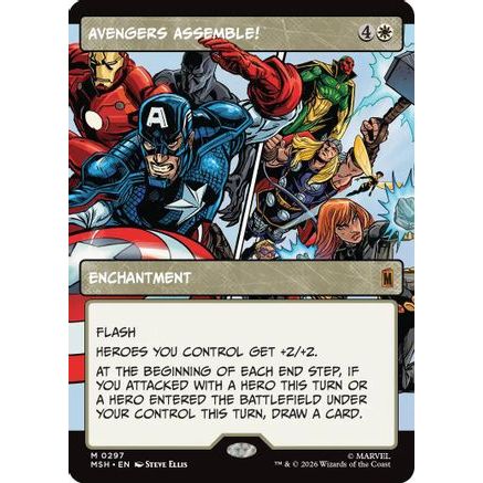 Avengers Assemble! (Borderless) (0297) (MSH-297) - Marvel Super Heroes Foil