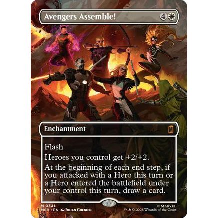 Avengers Assemble! (Borderless) (0341) (MSH-341) - Marvel Super Heroes Foil