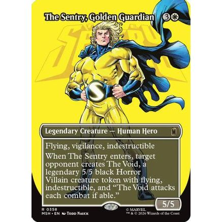 The Sentry, Golden Guardian (Borderless) (MSH-358) - Marvel Super Heroes Foil