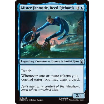 Mister Fantastic, Reed Richards (Surge Foil) (MSH-445) - Marvel Super Heroes Foil