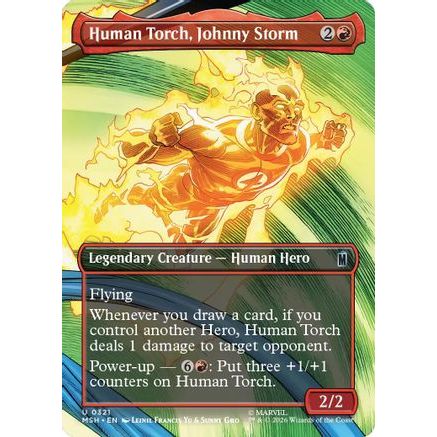 Human Torch, Johnny Storm (Borderless) (MSH-321) - Marvel Super Heroes
