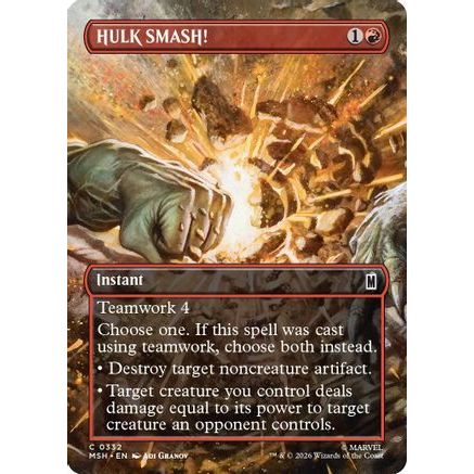 HULK SMASH! (Borderless) (MSH-332) - Marvel Super Heroes Foil