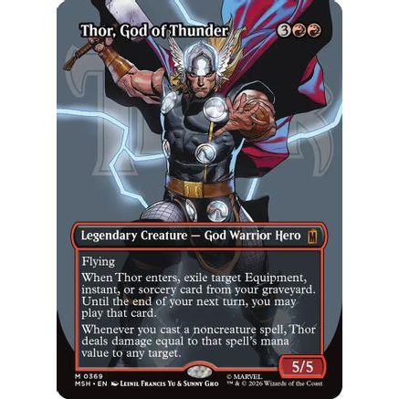 Thor, God of Thunder (Borderless) (0369) (MSH-369) - Marvel Super Heroes