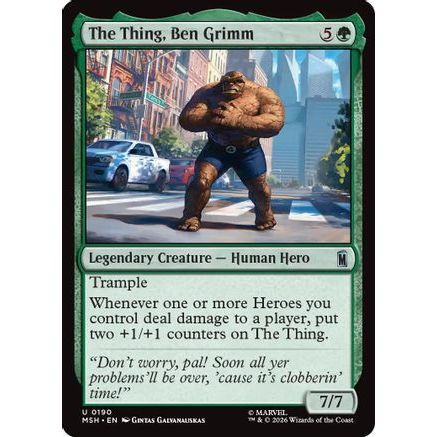 The Thing, Ben Grimm (MSH-190) - Marvel Super Heroes Foil