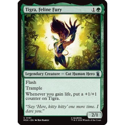 Tigra, Feline Fury (MSH-191) - Marvel Super Heroes Foil
