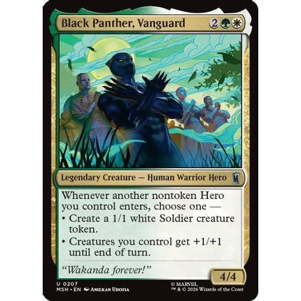 Black Panther, Vanguard (MSH-207) - Marvel Super Heroes Foil