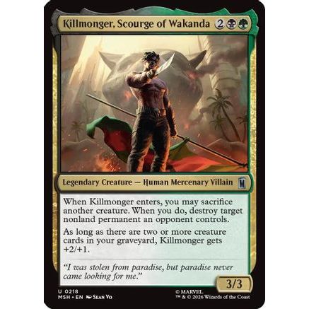 Killmonger, Scourge of Wakanda (MSH-218) - Marvel Super Heroes Foil