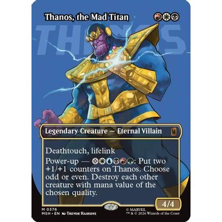 Thanos, the Mad Titan (Borderless) (0367) (MSH-376) - Marvel Super Heroes Foil