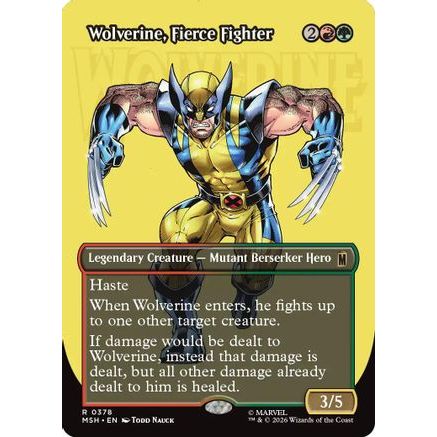 Wolverine, Fierce Fighter (Borderless) (MSH-378) - Marvel Super Heroes