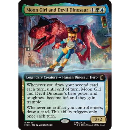 Moon Girl and Devil Dinosaur (Extended Art) (MSH-421) - Marvel Super Heroes Foil