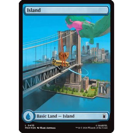 Island (0435) (Surge Foil) (MSH-435) - Marvel Super Heroes Foil