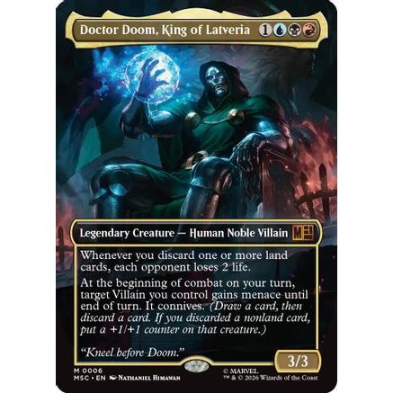 Doctor Doom, King of Latveria (Borderless) (MSC-006) - Commander: Marvel Super Heroes
