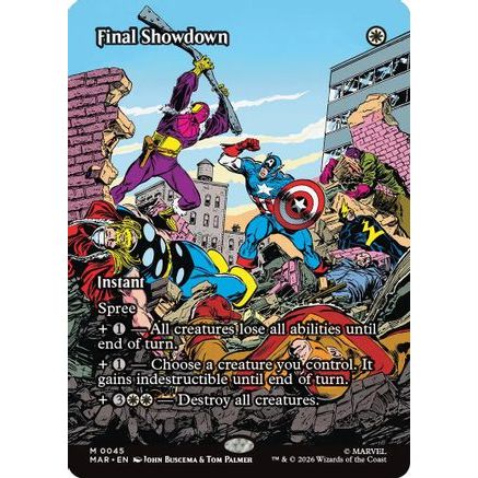 Final Showdown (Borderless) (MAR-045) - Marvel Universe Eternal-Legal Foil