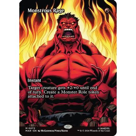 Monstrous Rage (Borderless) (MAR-072) - Marvel Universe Eternal-Legal