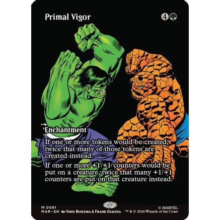Primal Vigor (Borderless) (MAR-081) - Marvel Universe Eternal-Legal