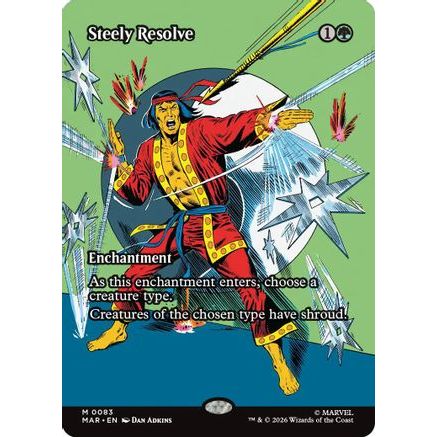 Steely Resolve (Borderless) (MAR-083) - Marvel Universe Eternal-Legal Foil