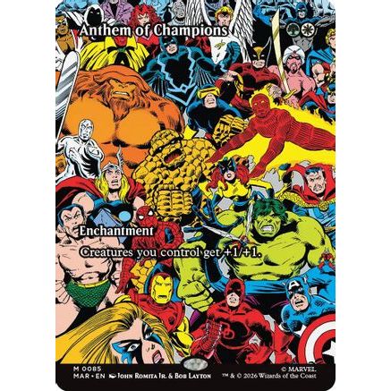 Anthem of Champions (Borderless) (MAR-085) - Marvel Universe Eternal-Legal