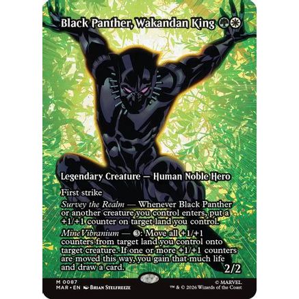 Black Panther, Wakandan King (Borderless) (MAR-087) - Marvel Universe Eternal-Legal