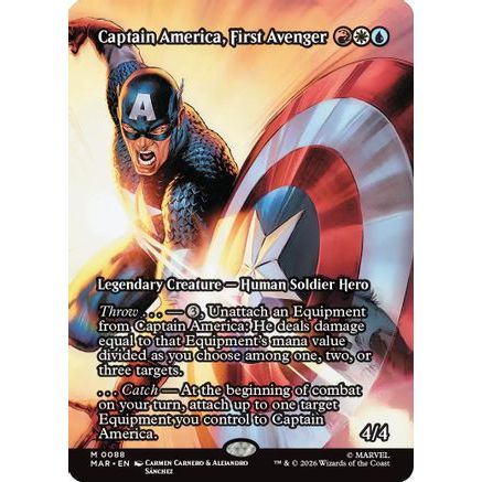Captain America, First Avenger (Borderless) (MAR-088) - Marvel Universe Eternal-Legal