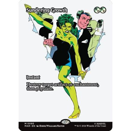 Sundering Growth (Borderless) (MAR-095) - Marvel Universe Eternal-Legal Foil