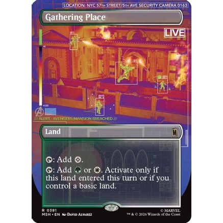Gathering Place (Borderless) (MSH-381) - Marvel Super Heroes Foil
