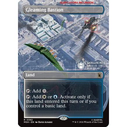 Gleaming Bastion (Borderless) (MSH-382) - Marvel Super Heroes Foil