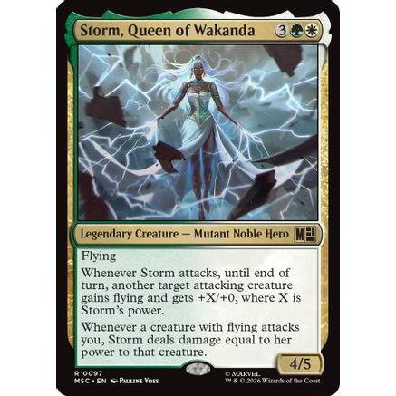 Storm, Queen of Wakanda (Surge Foil) (MSC-097) - Commander: Marvel Super Heroes Foil