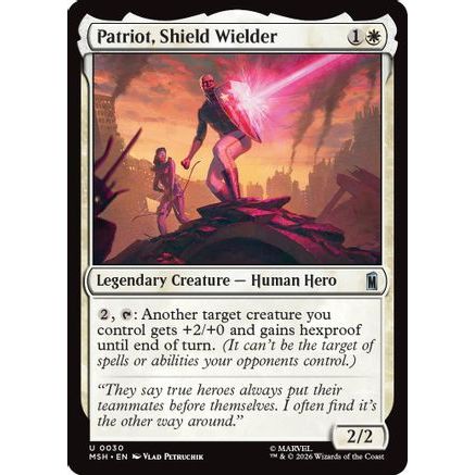 Patriot, Shield Wielder (MSH-030) - Marvel Super Heroes Foil