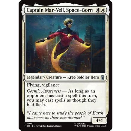 Captain Mar-Vell, Space-Born (MSH-012) - Marvel Super Heroes Foil