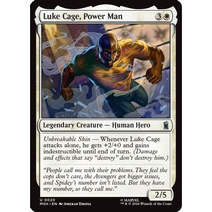 Luke Cage, Power Man (MSH-020) - Marvel Super Heroes Foil