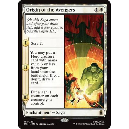 Origin of the Avengers (MSH-028) - Marvel Super Heroes Foil