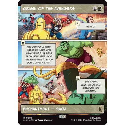Origin of the Avengers (Borderless) (MSH-298) - Marvel Super Heroes