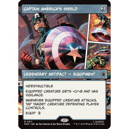 Captain America's Shield (Borderless) (0311) (MSH-311) - Marvel Super Heroes Foil