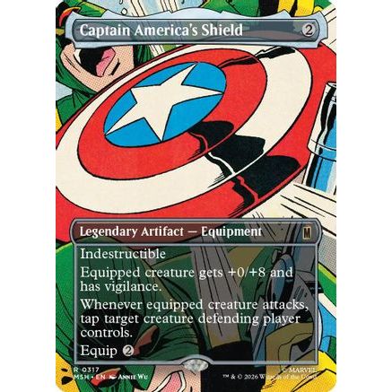 Captain America's Shield (Borderless) (0317) (MSH-317) - Marvel Super Heroes Foil